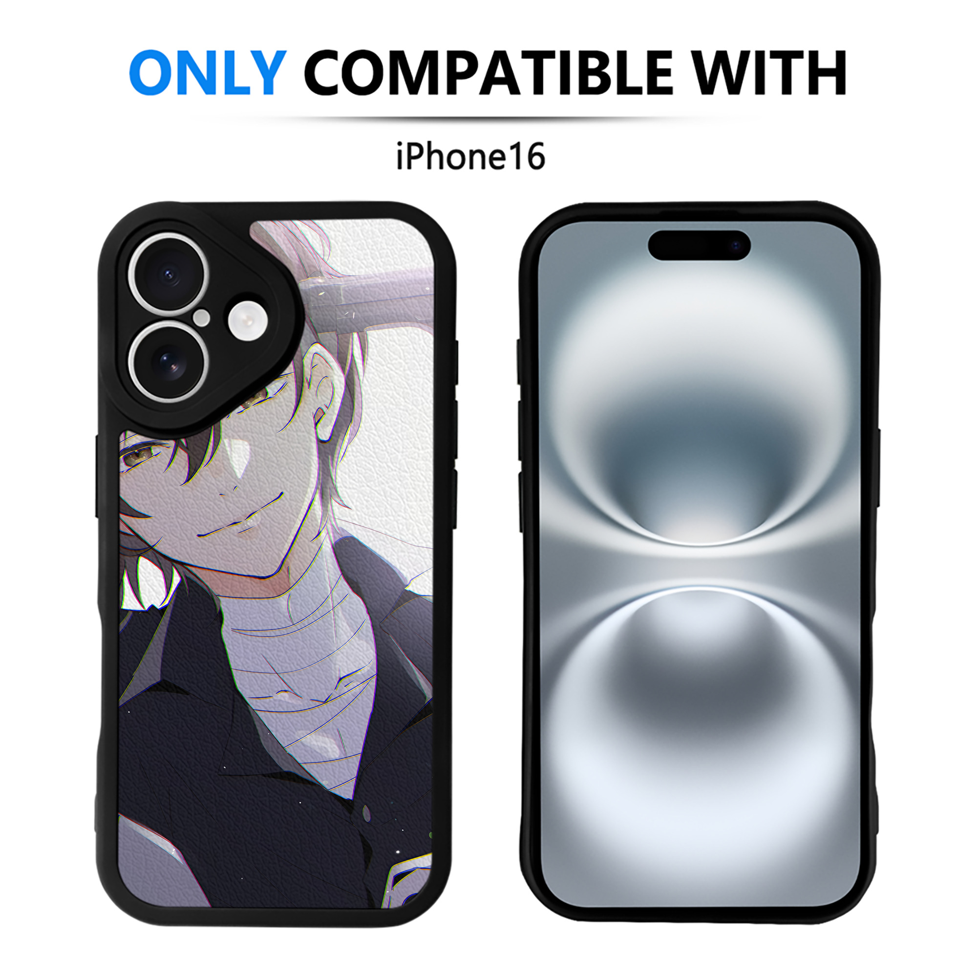 （画像用） 文豪ストレイドッグス Bungo Stray Dogs 【iPhone 16シリーズ対応】シリコンスマホケース（レザー調） 材質：シリコン